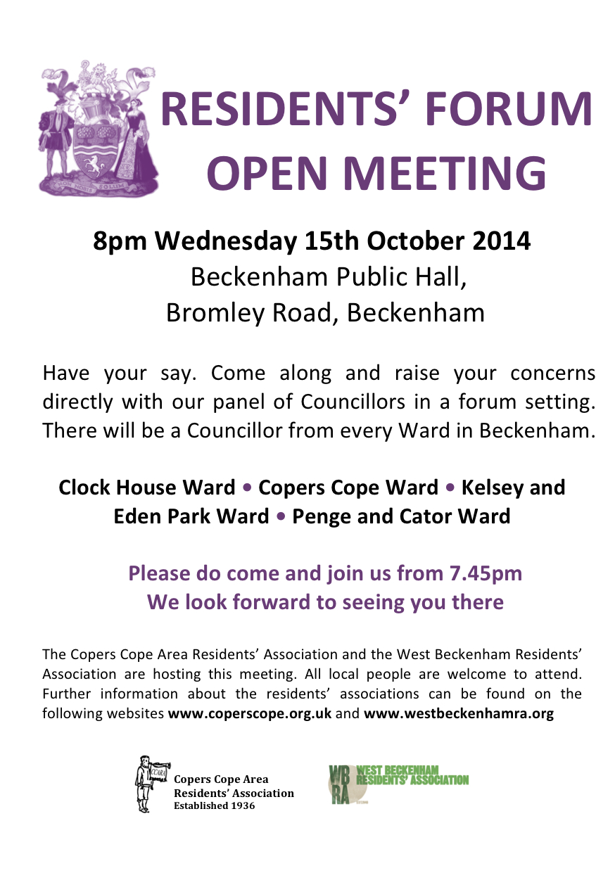2014 Beckenham Residents Meeting